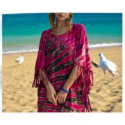 Handmade Tie-Dye Fringe Tunic Dress: Plus Size Boho Kaftan - Arlo - Image 8