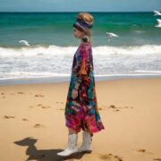 Plus Size Tie-Dye Midi Dress: Black Heart Boho Festival Outfit - Cleo - Image 6