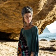 Tie-Dye Fringe Tunic Dress: Boho Festival Kaftan, Plus Size Cover-Up - Arlo - Image 4