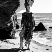 Tie-Dye Fringe Tunic Dress: Boho Festival Kaftan, Plus Size Cover-Up - Arlo - Image 9