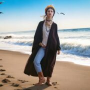 Silky Velvet Kimono Duster – Garnet Cocoa Boho Robe | Mai by ZinniaPearl - Image 5