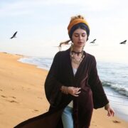 Silky Velvet Kimono Duster – Garnet Cocoa Boho Robe | Mai by ZinniaPearl - Image 8