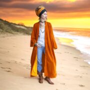 Silky Velvet Kimono Duster – Garnet Cocoa Boho Robe | Mai by ZinniaPearl - Image 5