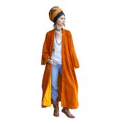 Silky Velvet Kimono Duster – Garnet Cocoa Boho Robe | Mai by ZinniaPearl - Image 9