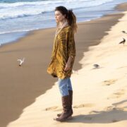 Plus Size Tie-Dye Tunic Dress: Handmade Boho Caftan Top - Galaxy - Image 6