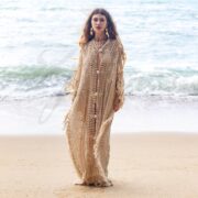 Plus Size Crochet Kimono Duster: Boho Fringe Cotton Cover-Up - Darlington