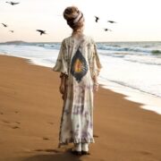 Plus Size Tie Dye Tunic Dress: Boho Beach Cover Up - Cleo - Image 7