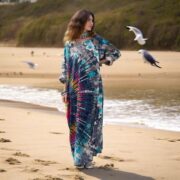 Plus Size Tie Dye Maxi Dress: Boho Cotton Caftan - Euphoria - Image 5