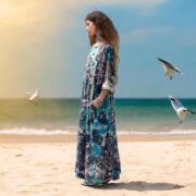 Plus Size Tie Dye Maxi Dress: Boho Cotton Caftan - Euphoria - Image 6