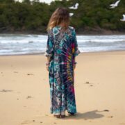 Plus Size Tie Dye Maxi Dress: Boho Cotton Caftan - Euphoria - Image 7