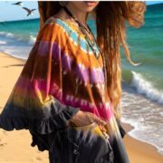Tie-Dye Kaftan Dress Plus Size – Sunflair Spirit Boho Tunic | Cleo - Image 8