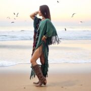 Tie-Dye Fringe Tunic Dress: Boho Plus Size Kaftan - Arlo - Image 6