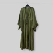 Plus Size Rust Kimono Duster: Hemp Cotton Boho Robe - Kara - Image 9