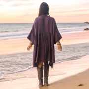 Plus Size Boho Cotton Tunic: Crinkle Gauze Kaftan Dress with Pockets - Bellina - Image 8