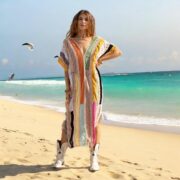 Handmade Crochet Patchwork Kaftan: Embroidered Boho Tunic Dress - Alina - Image 6