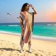 Handmade Crochet Patchwork Kaftan: Embroidered Boho Tunic Dress - Alina - Image 7