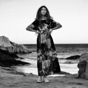 Handmade Tie-Dye Maxi Dress: Plus Size Electric Oasis Boho Caftan - Kalina - Image 9