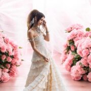 Handmade Raw Cotton Boho Wedding Dress: Strapless Ruffle Maxi - Savana - Image 10