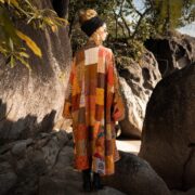 Boho Silk Kimono Duster: Handmade Patchwork Festival Robe - Nina - Image 7