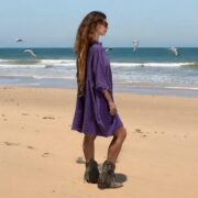 Boho Cotton Tunic Dress with Pockets: Plus Size Kaftan Cover Up - Bellina - Image 7