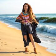 Tie-Dye Kaftan Dress Plus Size – Sunflair Spirit Boho Tunic | Cleo - Image 5