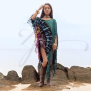 Tie-Dye Fringe Tunic Dress: Boho Plus Size Kaftan - Arlo