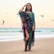 Tie-Dye Fringe Tunic Dress: Boho Plus Size Kaftan - Arlo - Image 5