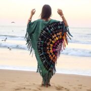 Tie-Dye Fringe Tunic Dress: Boho Plus Size Kaftan - Arlo - Image 7