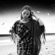 Tie-Dye Fringe Tunic Dress: Boho Plus Size Kaftan - Arlo - Image 10