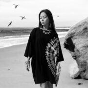 Plus Size Tie Dye Tunic Dress – Handmade Boho Festival Cotton Kaftan Top 1X-3X Galaxy - Image 10