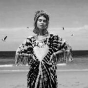 Boho Tie-Dye Fringe Tunic Dress: Plus Size Kaftan Beach Cover-Up - Arlo - Image 10