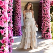 Boho Wedding Dress: Cecilia – Strapless Ivory Raw Cotton Maxi Bridal Gown - Image 7