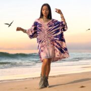 Plus Size Tie Dye Tunic Dress: Handmade Boho Festival Top - Ninive - Image 5