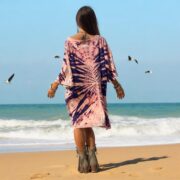 Plus Size Tie Dye Tunic Dress: Handmade Boho Festival Top - Ninive - Image 7