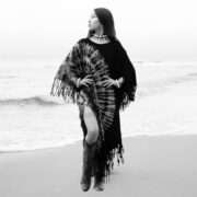 Boho Tie-Dye Fringe Tunic Dress: Plus Size Kaftan Poncho - Arlo - Image 9
