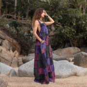 Plus Size Boho Maxi Dress: Handmade Patchwork Cotton Sundress - Binsa - Image 2
