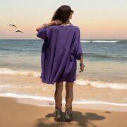 Boho Cotton Tunic Dress with Pockets: Plus Size Kaftan Cover Up - Bellina - Image 8