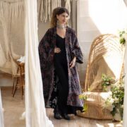 Luna Paisley Velvet Kimono Robe: Plus Size Boho Bridal Duster - Mai - Image 5