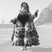 Hand-Dyed Tie-Dye Kimono: Ruffle Hem Boho Duster - Callie - Image 9