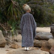 Plus Size Leopard Velvet Kimono Duster: Boho Wedding Jacket - Harper Jade - Image 8