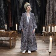 Plus Size Leopard Velvet Kimono Duster: Boho Wedding Jacket - Harper Jade - Image 5