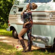 Plus Size Boho Tie-Dye Fringe Poncho – Handmade Cotton Kaftan | Arlo - Image 6