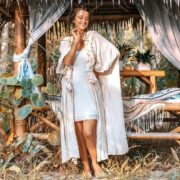 Boho Cotton Ruffle Kimono Duster Robe – Plus Size Festival & Resort Cover-Up | Avalon - Image 3