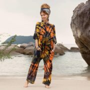 Hand-Dyed Jersey Cotton Overall Jumpsuit: Boho Tie-Dye Romper - Sadie