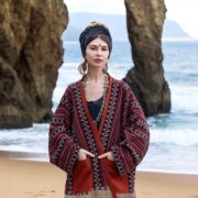 Plus Size Handwoven Gheri Cotton Kimono: Boho Duster Jacket - Ivara - Image 8