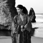 Plus Size Velvet Kimono Duster: Embroidered Floral Boho Coat - Harper jade - Image 6