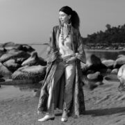 Plus Size Velvet Kimono Duster: Embroidered Floral Boho Coat - Harper jade - Image 5