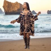 Hand-Dyed Tie-Dye Cotton Kaftan Dress: Boho Festival Tunic - Ninive - Image 5