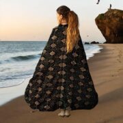 Plus Size Velvet Kimono Duster: Embroidered Boho Festival Coat - Harper jade - Image 9