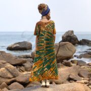 Plus Size Tie Dye Kaftan Dress: Handmade Boho Cotton Maxi with Pockets - Nora - Image 8